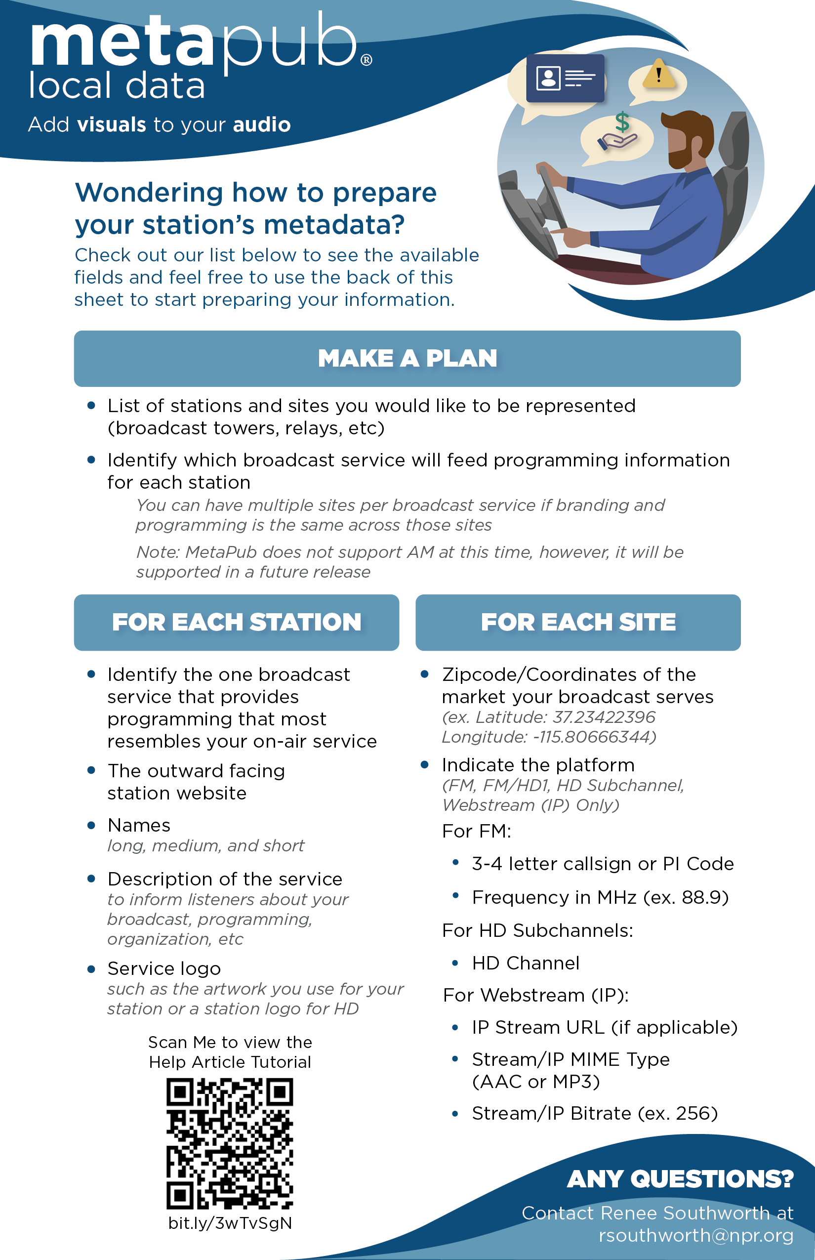 MetaPub Info Handout for Stations to update their Static Station Metadata (distributed during PREC)