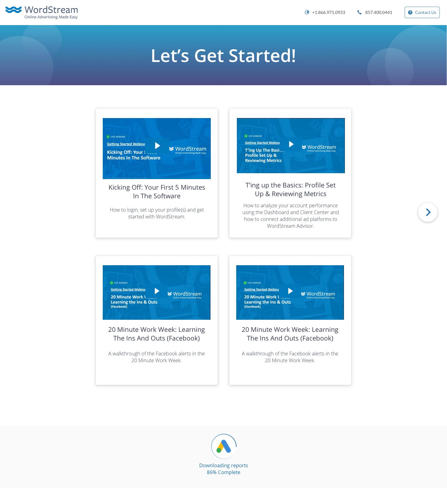 Recommended Video Selection for more  advanced training path personas