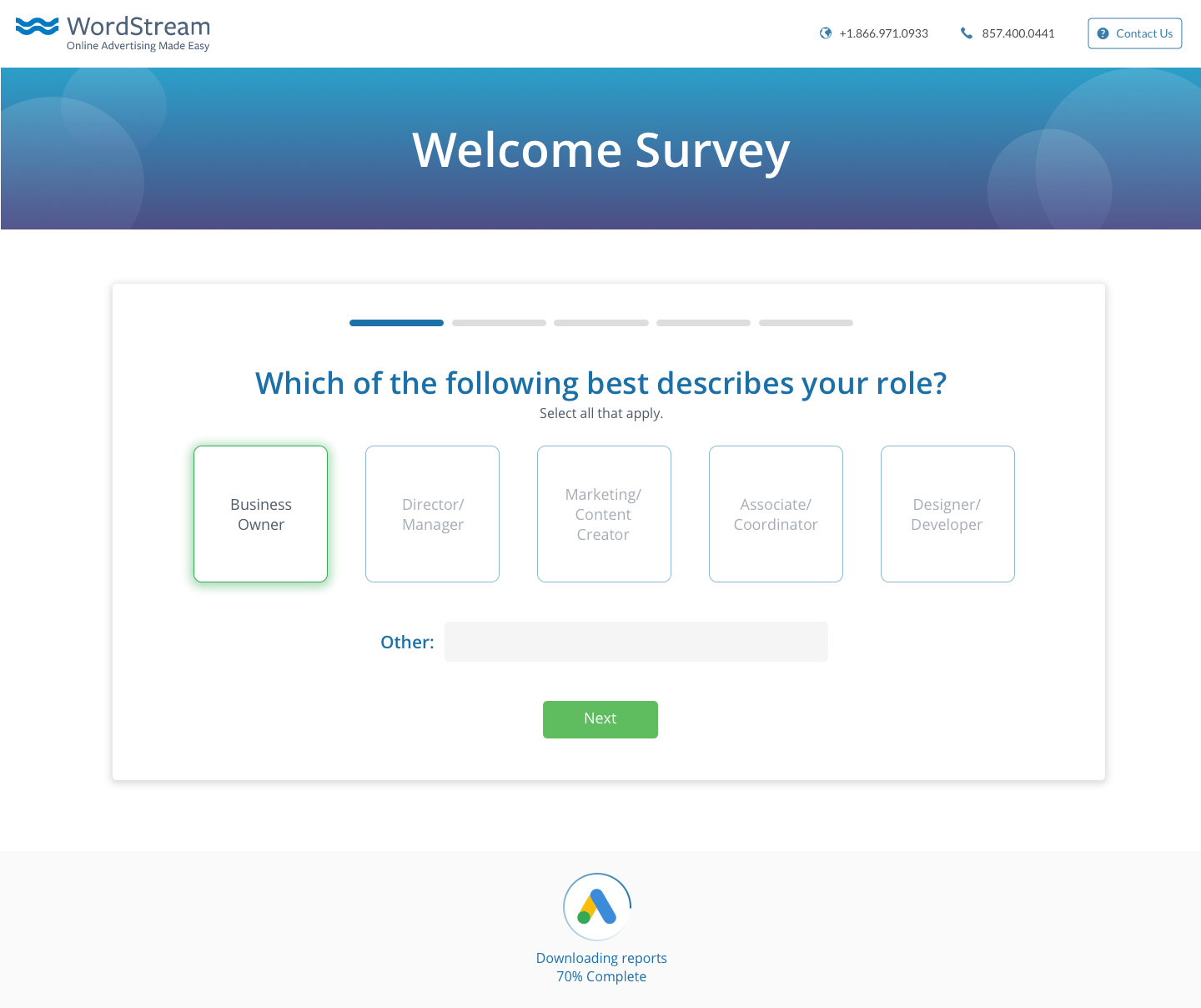 Survey Question 1