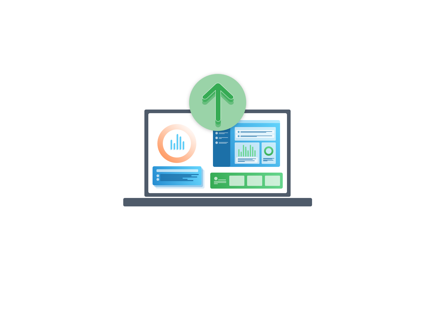 Post Illustration - appears in a pop-up modal to prompt users to "Post" their changes within the software to be live on their ad platforms